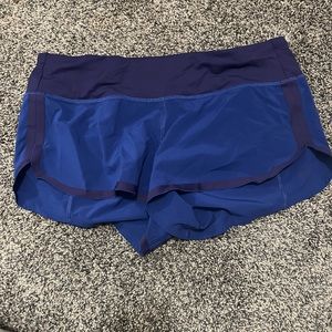 BLUE LULULEMON SHORTS